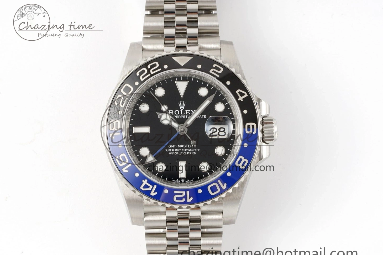 MiroTime 0419 GMT Master II 126710 BLNR Batman 904L SS C+F 1:1 Best Edition Black Dial on Jubilee Bracelet SH3285 CHS BestValue 1956